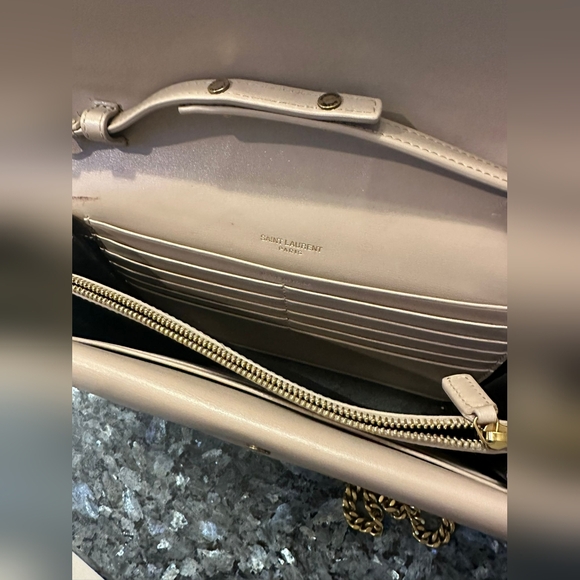 Saint Laurent Supplice Dbl V Flap Woc Gold - Picture 3 of 10